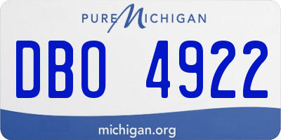 MI license plate DBO4922