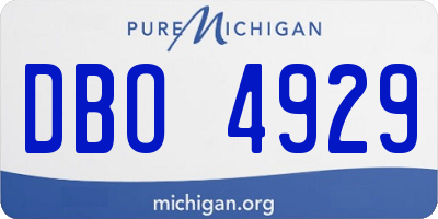 MI license plate DBO4929