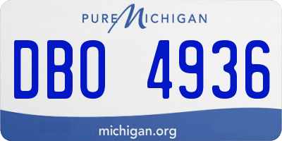 MI license plate DBO4936