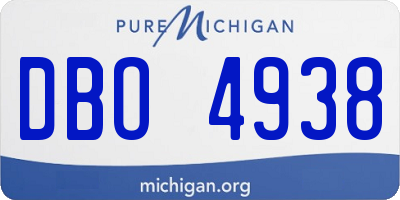 MI license plate DBO4938