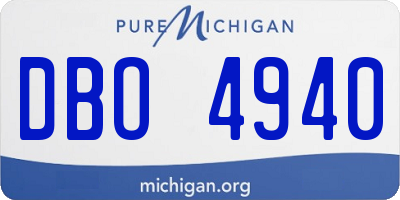 MI license plate DBO4940