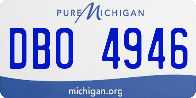 MI license plate DBO4946