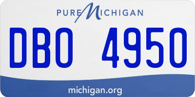 MI license plate DBO4950