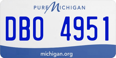 MI license plate DBO4951