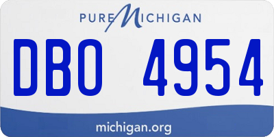 MI license plate DBO4954