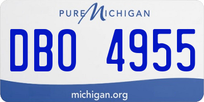 MI license plate DBO4955