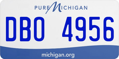 MI license plate DBO4956