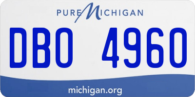 MI license plate DBO4960
