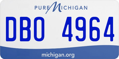 MI license plate DBO4964