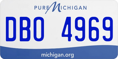 MI license plate DBO4969