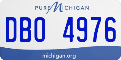 MI license plate DBO4976