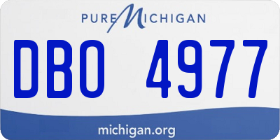 MI license plate DBO4977
