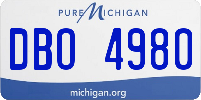MI license plate DBO4980