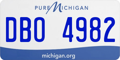 MI license plate DBO4982