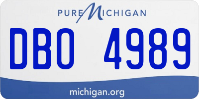 MI license plate DBO4989