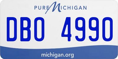 MI license plate DBO4990