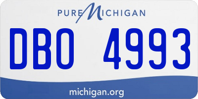 MI license plate DBO4993