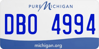 MI license plate DBO4994