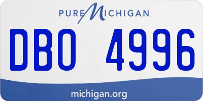 MI license plate DBO4996