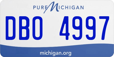 MI license plate DBO4997