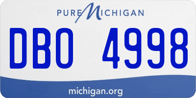 MI license plate DBO4998