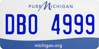 MI license plate DBO4999