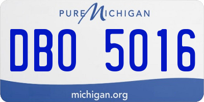 MI license plate DBO5016