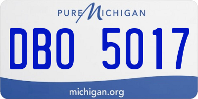 MI license plate DBO5017
