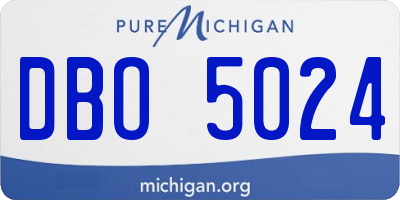 MI license plate DBO5024