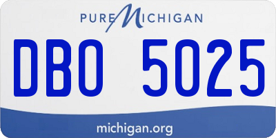 MI license plate DBO5025