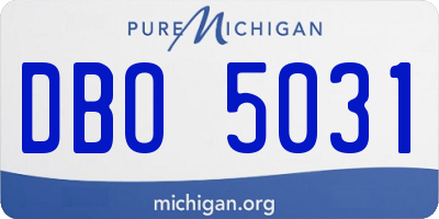 MI license plate DBO5031
