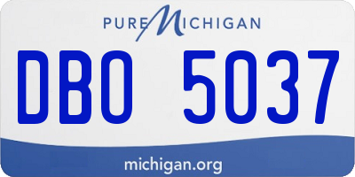 MI license plate DBO5037