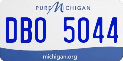 MI license plate DBO5044