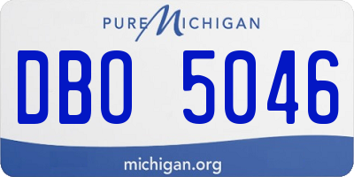 MI license plate DBO5046