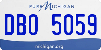 MI license plate DBO5059