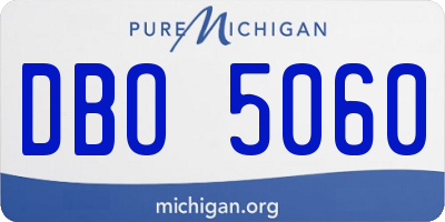 MI license plate DBO5060