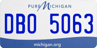MI license plate DBO5063