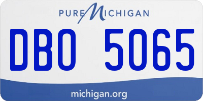 MI license plate DBO5065