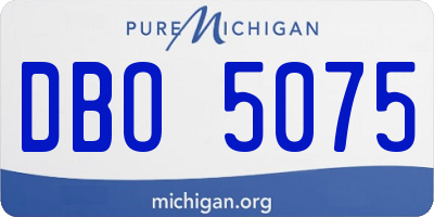 MI license plate DBO5075