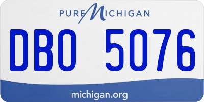 MI license plate DBO5076