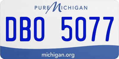 MI license plate DBO5077