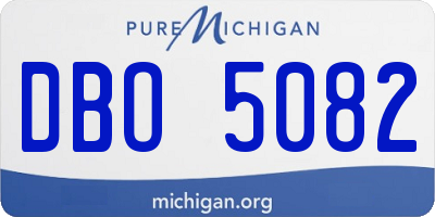 MI license plate DBO5082