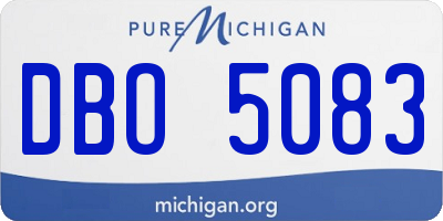 MI license plate DBO5083