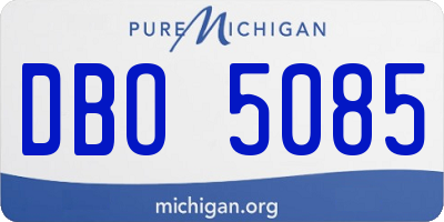 MI license plate DBO5085