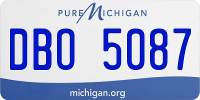 MI license plate DBO5087