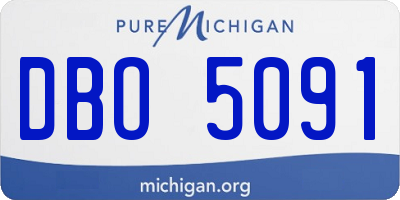 MI license plate DBO5091
