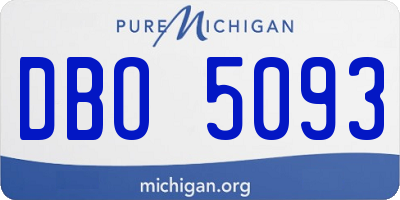 MI license plate DBO5093