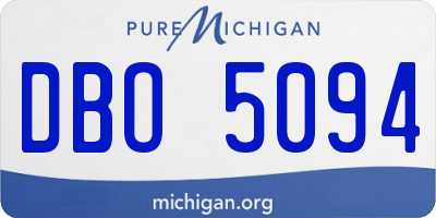MI license plate DBO5094