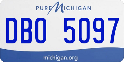 MI license plate DBO5097
