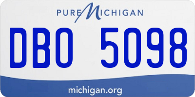 MI license plate DBO5098